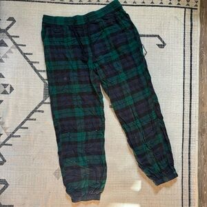 Gap | Size S Tall | Women’s Green & Black Plaid Flannel Pants